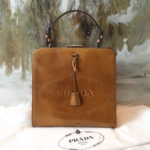 prada spazzolato frame bag